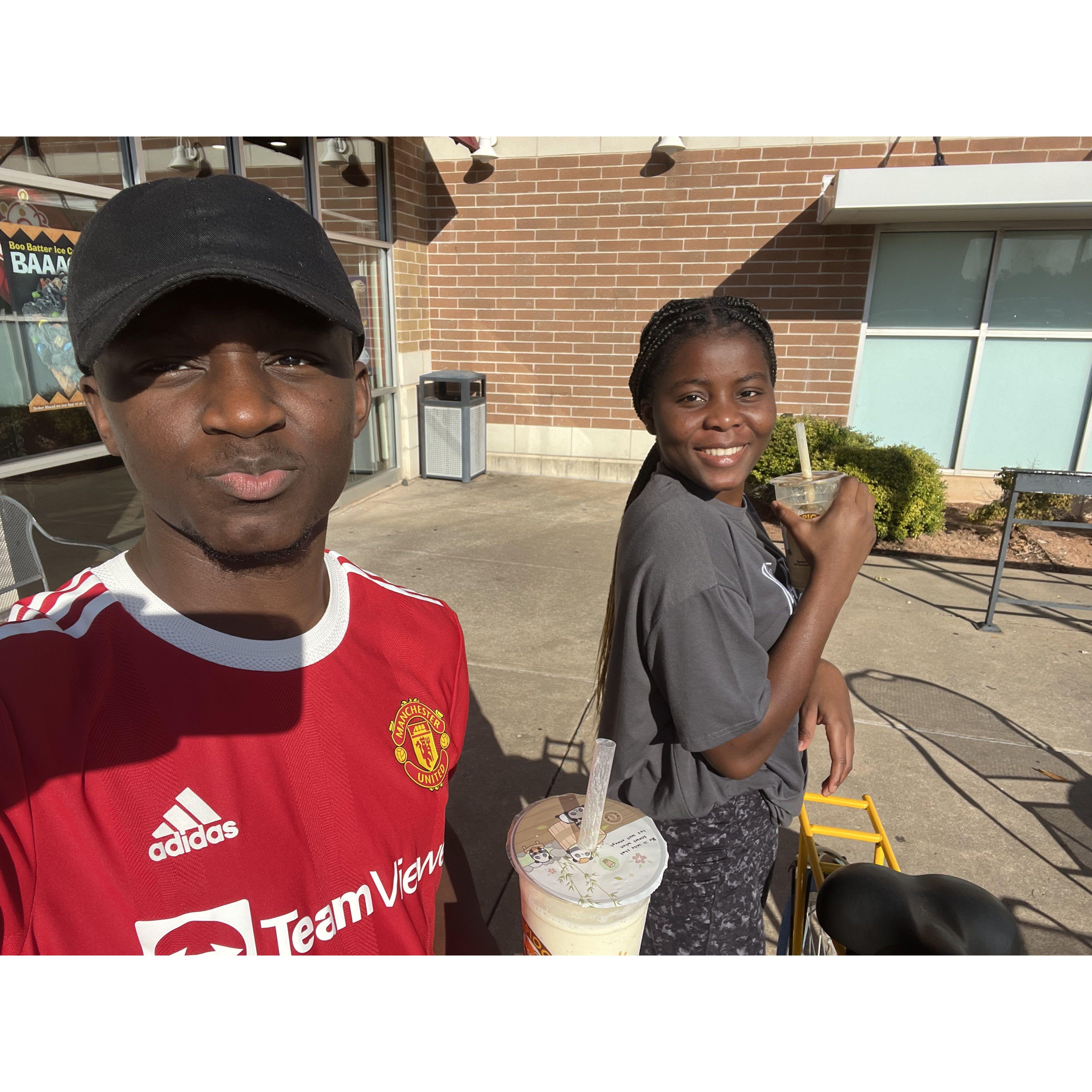 Our first boba date in Oklahoma