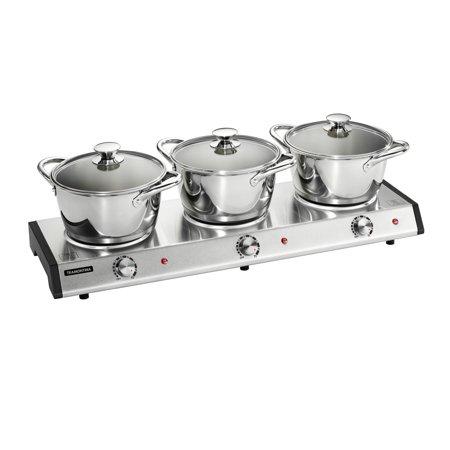 Tramontina 7 Pc Triple-Hob Electric Buffet Warmer Set