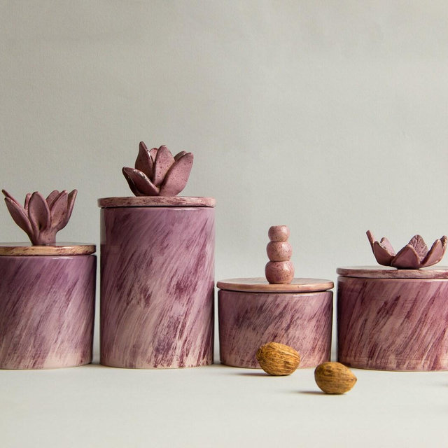 Ceramic Canister Pottery Handmade - Housewarming Gift - Cooking New Home Gift