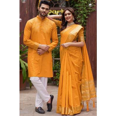 Matching Kurta and Saree