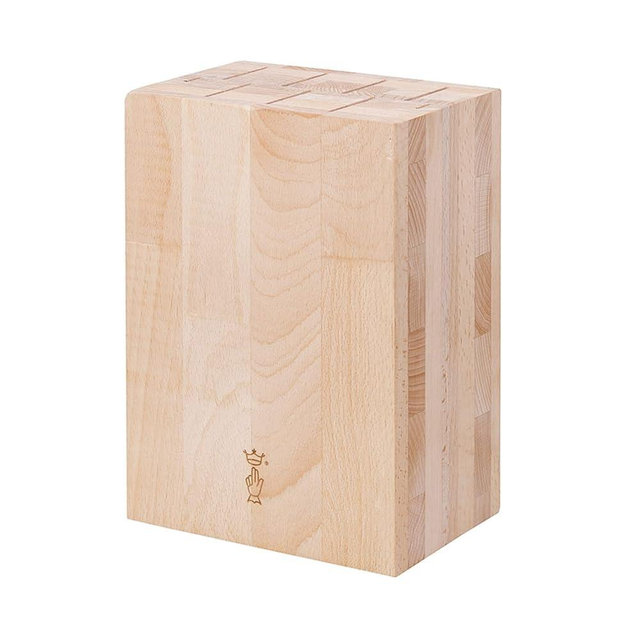 OPINEL - Beech Wood Knife Storage Block - Simple and elegant design - Your kitchen knives always at hand and protected - For 9 knives