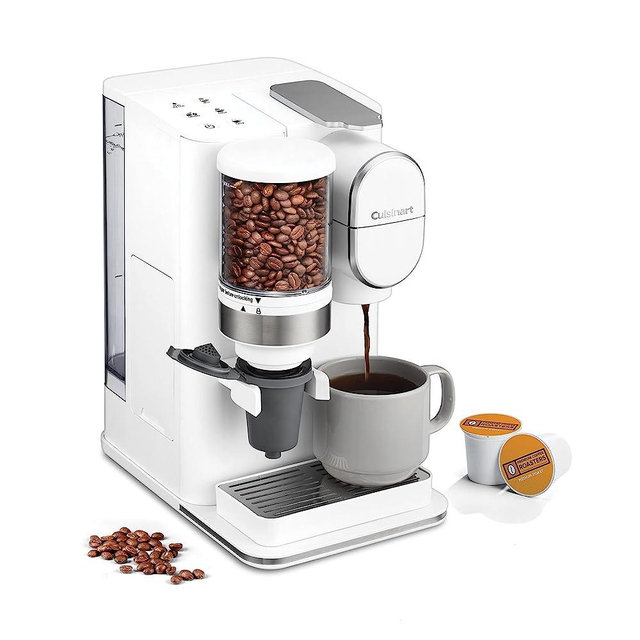 Cuisinart DGB-2W Grind & Brew Single-Serve Coffeemaker, White