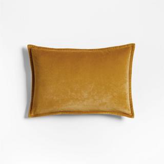 Organic Cotton Velvet Rectangular Throw Pillow Cover