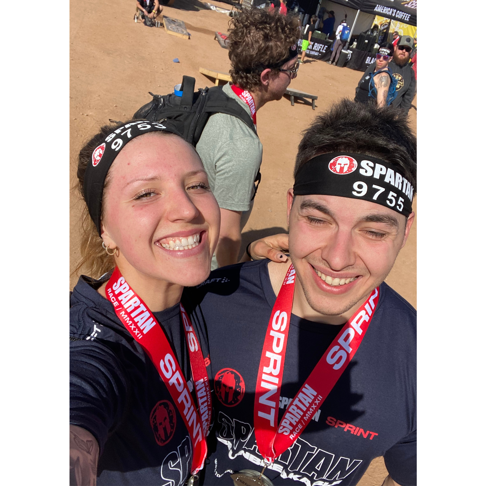 Just after a SPARTAN race in Gilbert, AZ!