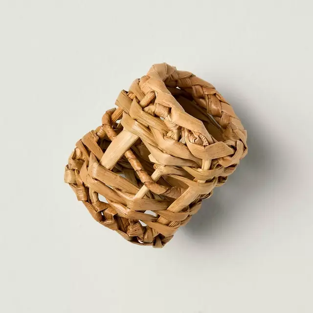 4pc Natural Woven Napkin Ring Set - Hearth & Hand™ with Magnolia