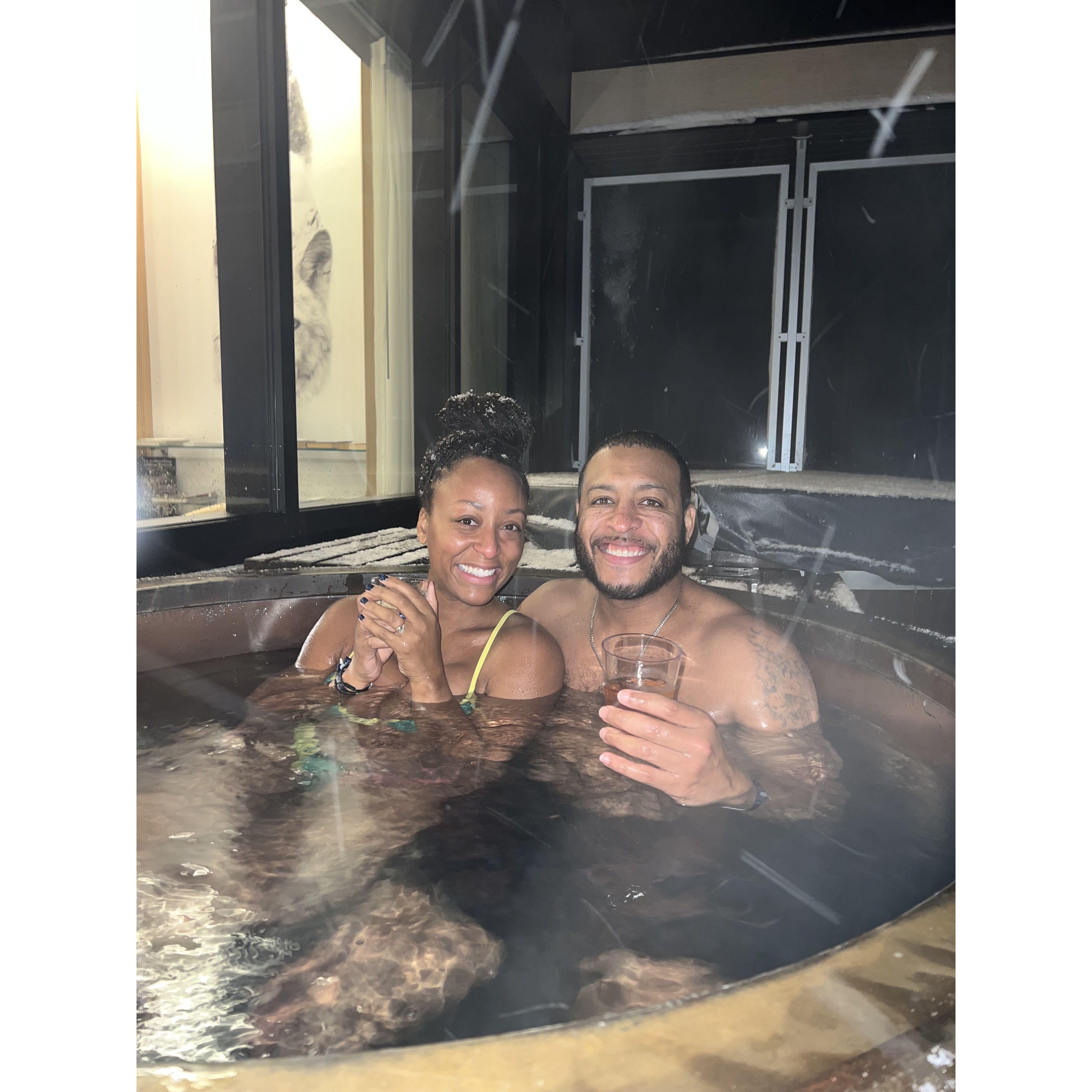 Celebrating our engagement.