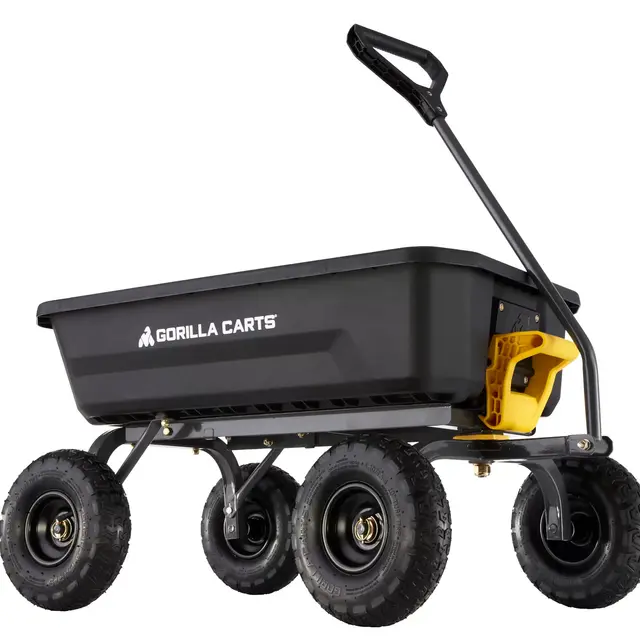 Gorilla Carts 4-cu ft Poly Yard Cart