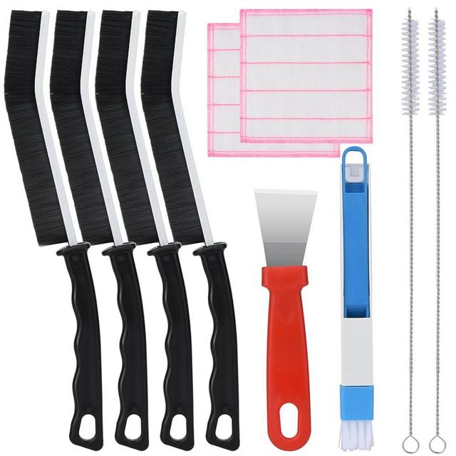 Crevice Cleaning Brush,10 Pcs Multifunctional Cleaning Brush Tools,Hard Bristle Crevice Cleaning Brush,Crevice Cleaning Brushes for Household Use Bathroom Tiles Kitchen Practical and Durable