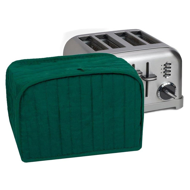 RITZ Premium Universal Four Slice Toaster Cover, 11.25" x 7.25" x 10.5", Polyester and Cotton Quilted, Fingerprint Protector, Super Soft Appliance Cover, Dust Protection (Appliance NOT Included), Dark