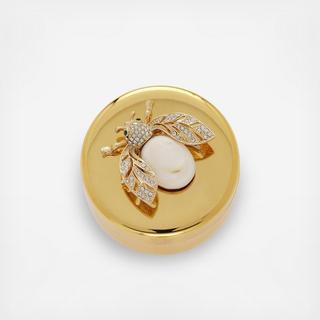Vintage Pearl Brass Box