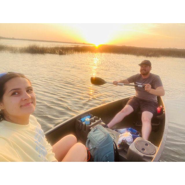 Fishing on a boat in Jacksonville, Florida.