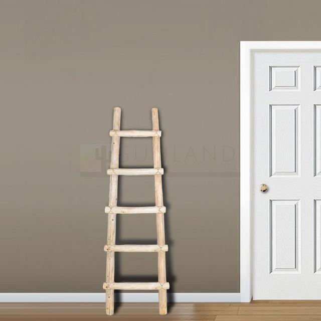 5ft Decorative Rustic Wooden Kiva Log Blanket Ladder