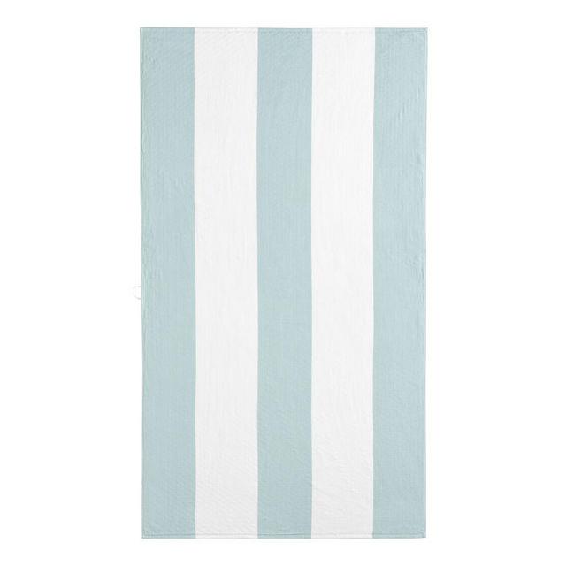 Seaglass Conner Block Striped Beach Towel