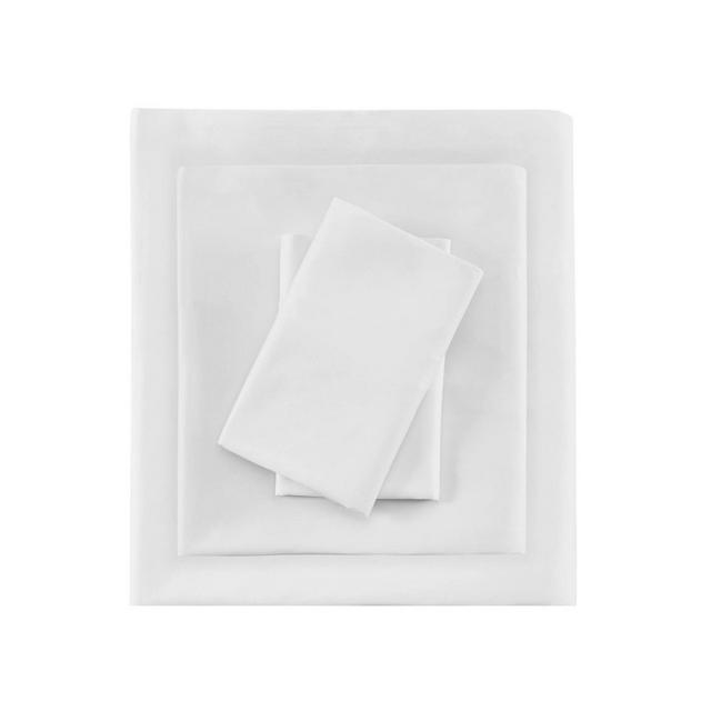 Queen 525 Thread Count Solid Cotton Sheet Set White