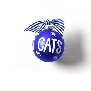Kentucky Cats Glass Ornament
