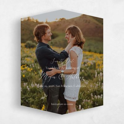 White Diamond Wedding Save the Date - Rieden Photo