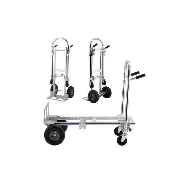 Convertible Hand Truck Dolly Platform Cart, Heavy Duty Industrial Collapsible Cart