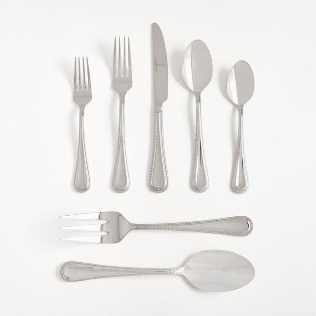 Adele Beaded Flatware, 42-Piece Set
