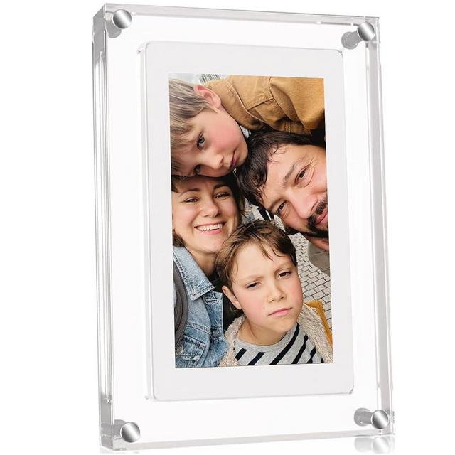 PiPivision 5 Inch Acrylic Digital Picture Frame with Built-in 1GB Memory, 1000mAh Battery, Digital Photo Frame Supporting 480 * 854 Resolution, Ideal Video Frame