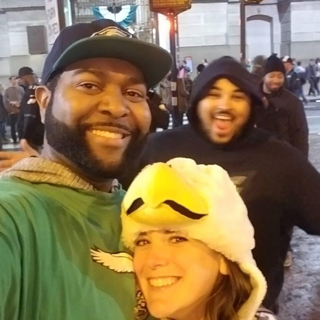 Down on Broad street when the Eagles won the Superbowwllll!!!