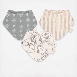 Ezra Assorted Muslin Bib, Set of 3