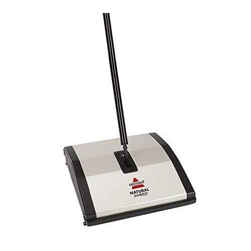 Bissell Natural Sweep Carpet and Floor Sweeper with Dual Rotating System and 2 Corner Edge Brushes, 92N0A, Silver