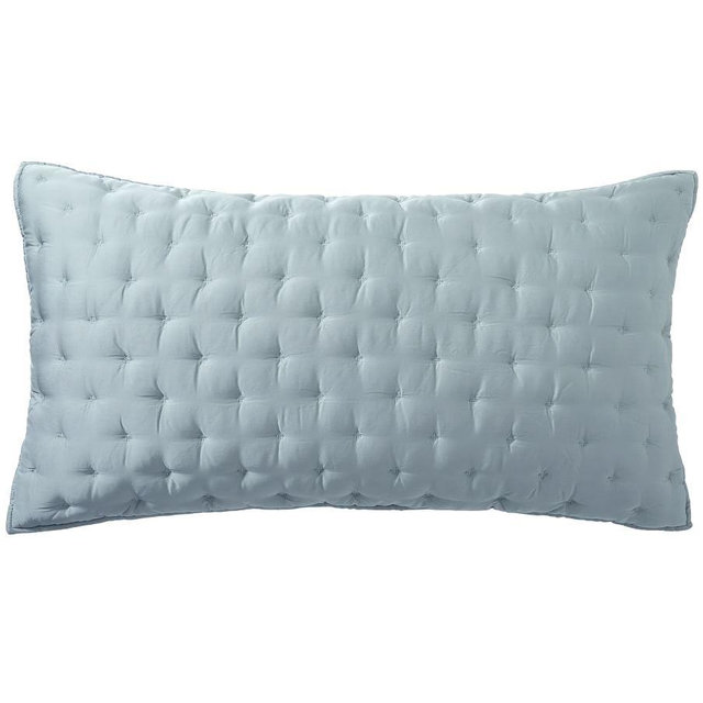 TENCEL™ Tufted Quilted Shams, King, Riviera Blue, Set of 2