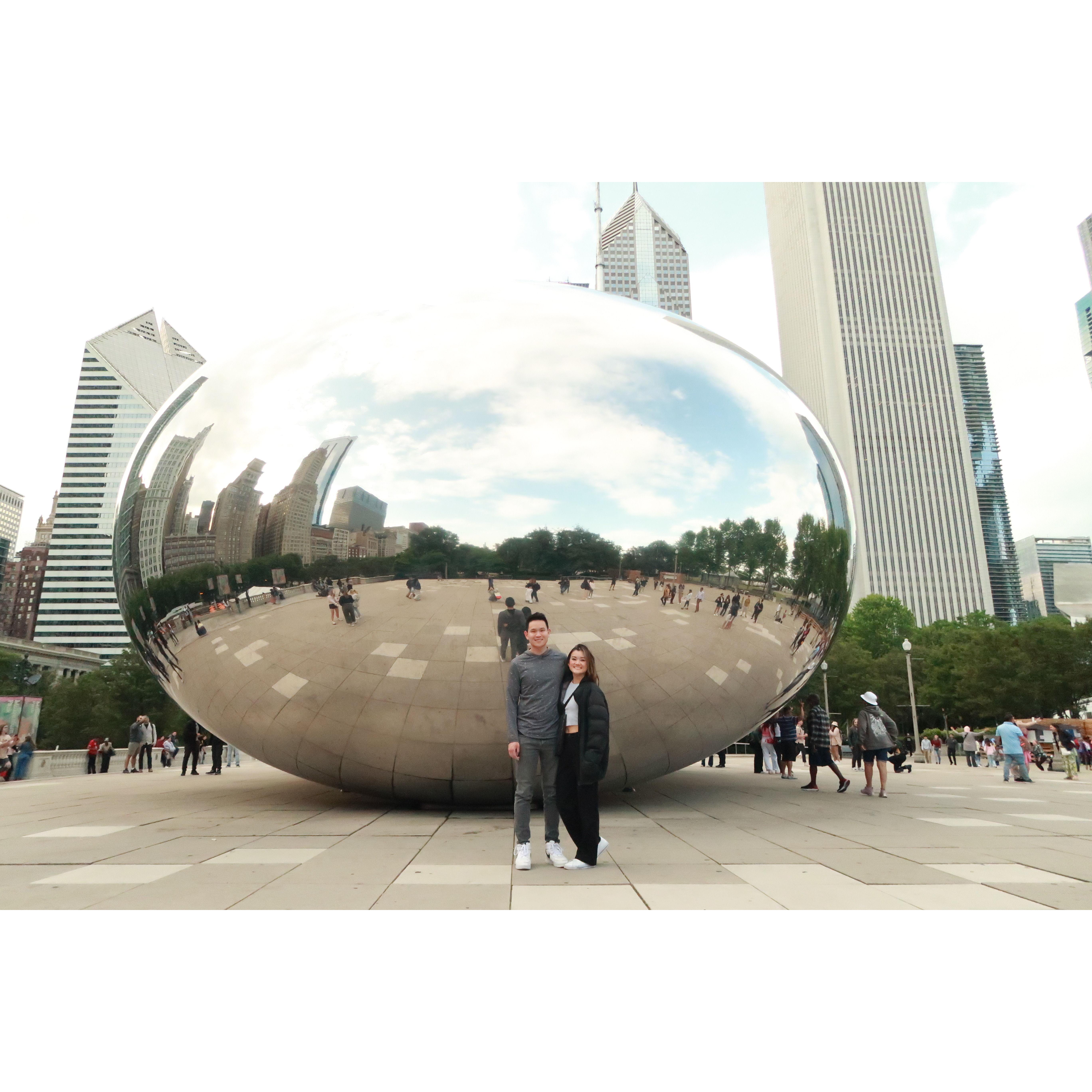June 2023- visiting Ellie's graduate school in Chicago and seeing the Bean