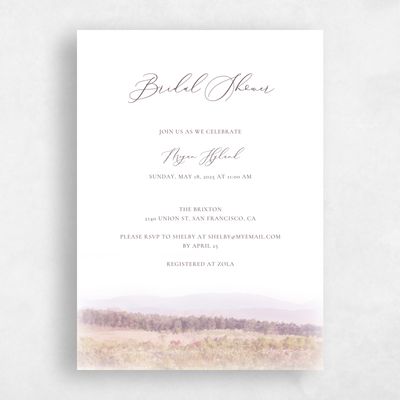 Iceberg, Blue Wedding Wedding Shower Invitation - Meadowlark Portrait