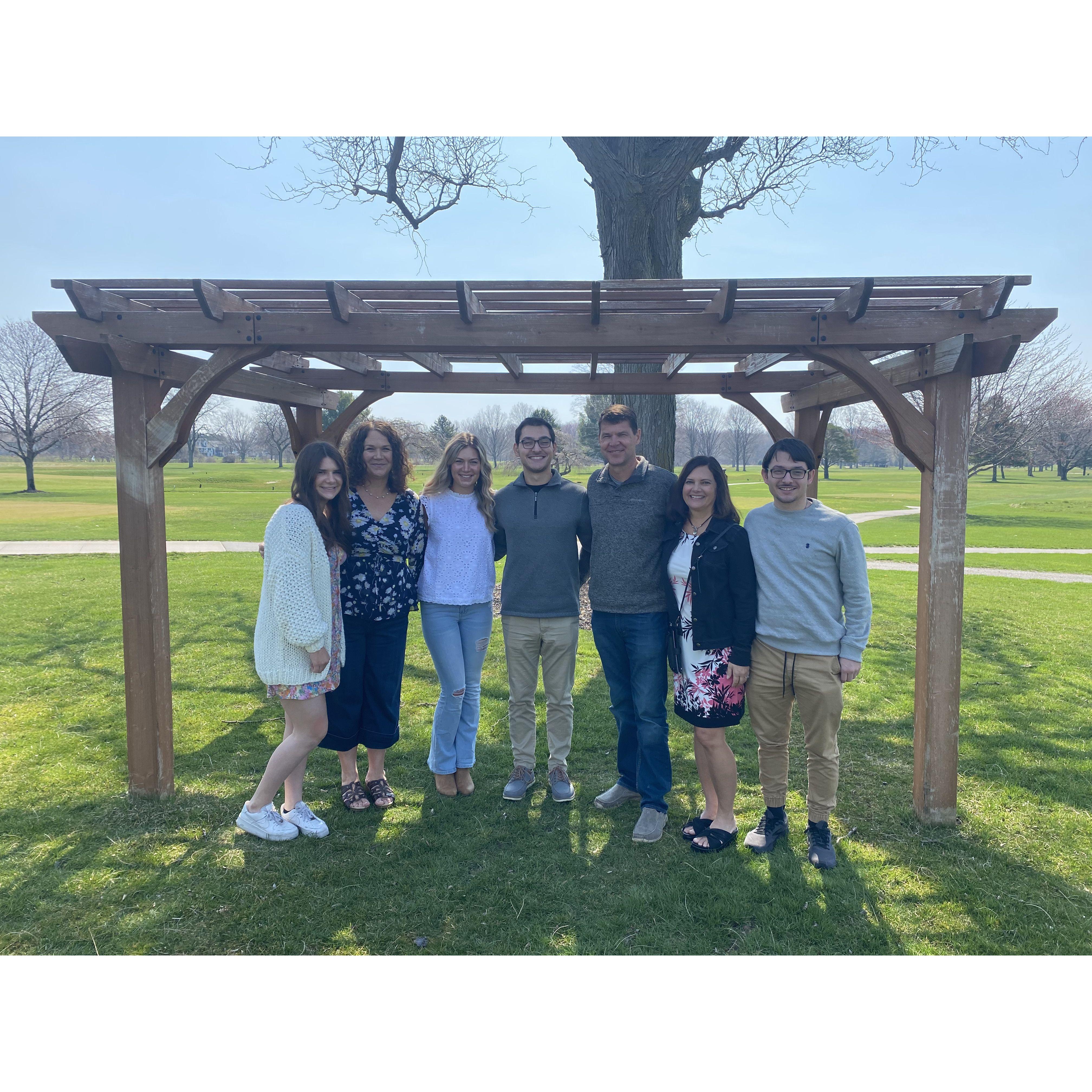 Right after we got engaged with our families at a fun Easter brunch!