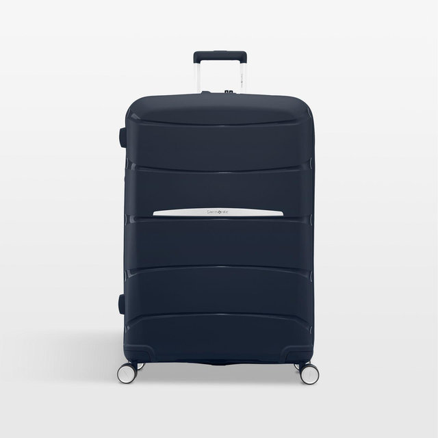 Samsonite Outline Pro Large Checked Spinner in Midnight Blue