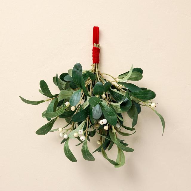 11" Faux Mistletoe & Snowberry Christmas Swag - Hearth & Hand™ with Magnolia