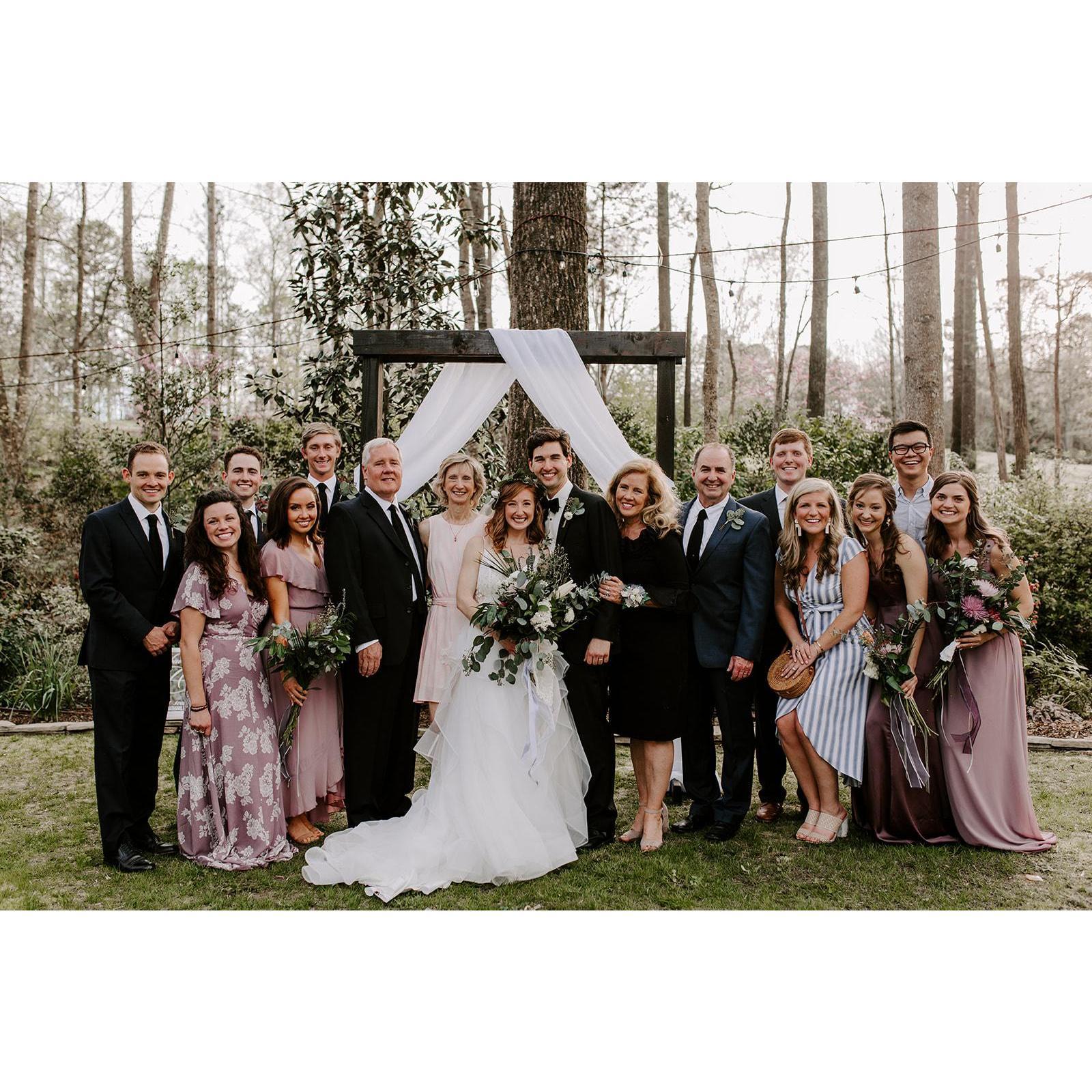 The whole crew, not picturing our beloved photographer Sarah Mock, videographer Anna Koon, helpful neighbors and friends Sharon Kerns and Paul! This meant more than y'all know!
