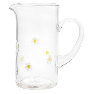 Daisy Charm Inlay Glass Pitcher