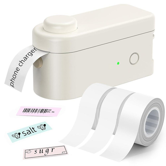Makeid L1 L1 Label Maker Machine with Tape Includes 3 Label Tapes - Portable & Rechargeable Label Makers Compatible with 9/12/16mm Tape - Mini Bluetooth Labeler for Organizing Office Home School