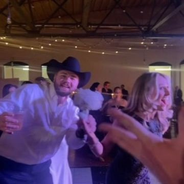 Sophie caught the bouquet at days before Chris popped the question
