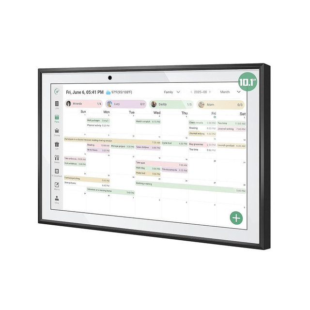 10.1 Inch WiFi Planner Smart Digital Calendar: Two - Way Sync with Phones, Chore Charts, Achievement Rewards, AI Meal Planning,Smart Touchscreen Interactive Display for Family Schedule and Cloud Photo