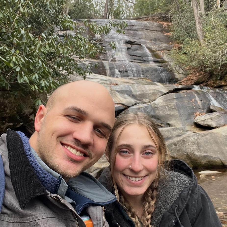 Our first trip together - we went to Hot Springs, NC with the dogs