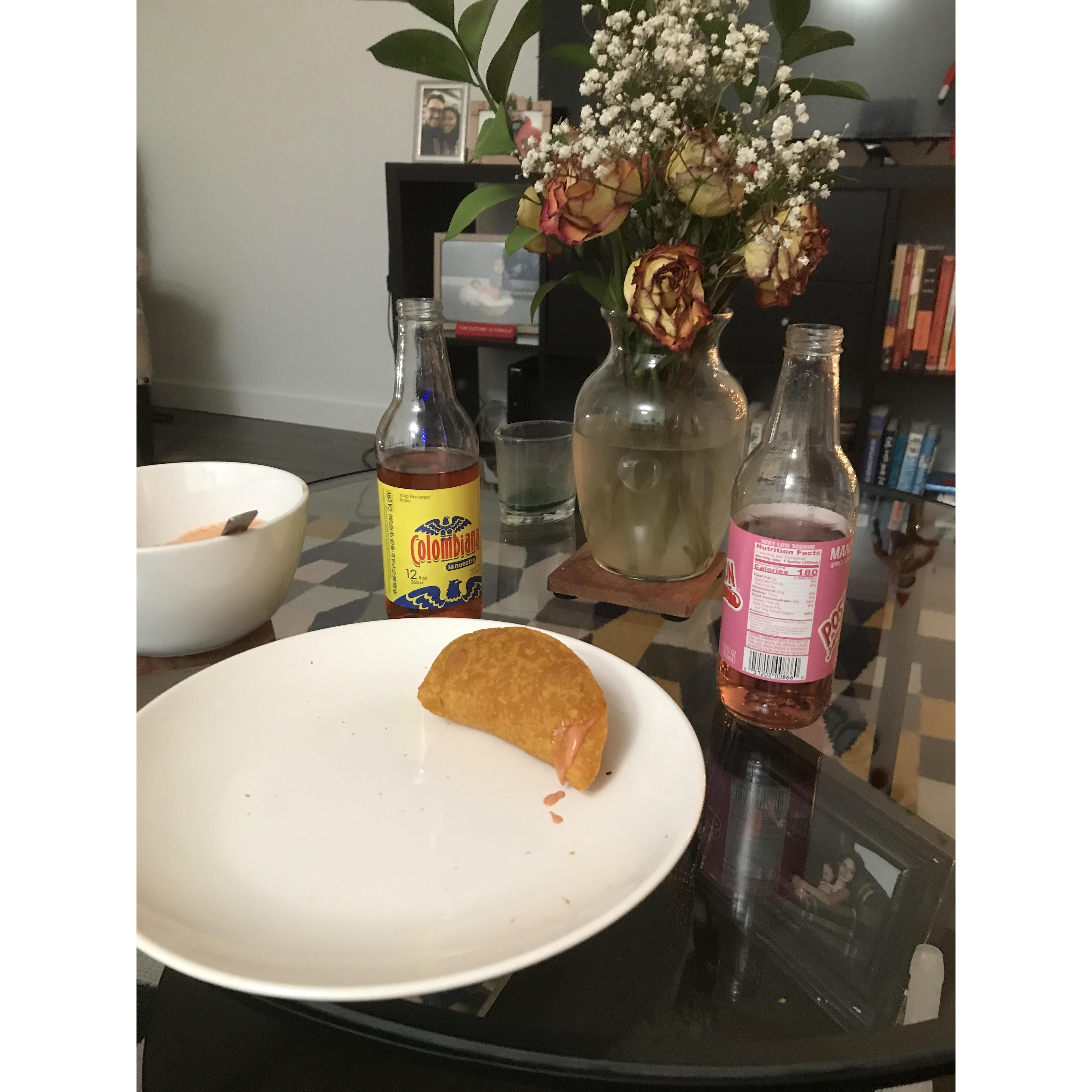 Kathy tries Colombian food for the first time.