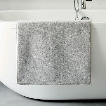 Organic Luxe Fibrosoft Bath Mat, 20"x34", Gray Sky Melange
