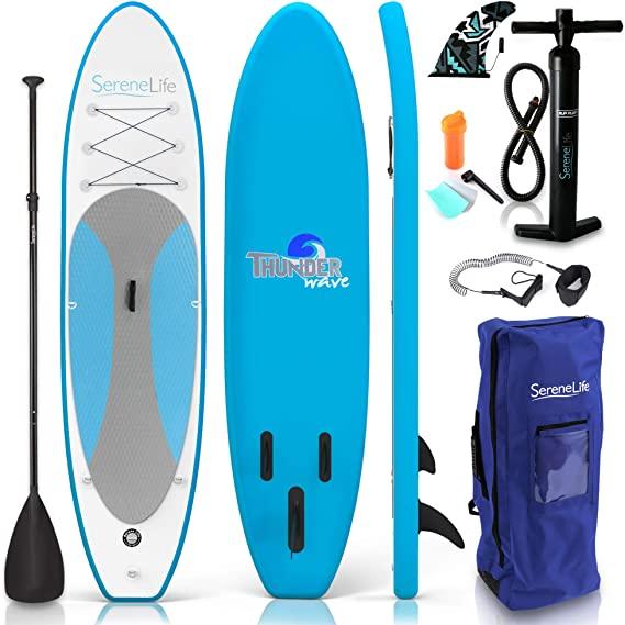 SereneLife Inflatable Stand Up Paddle Board