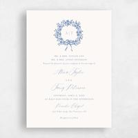 Blue Wedding Invitation - Tiglio Portrait