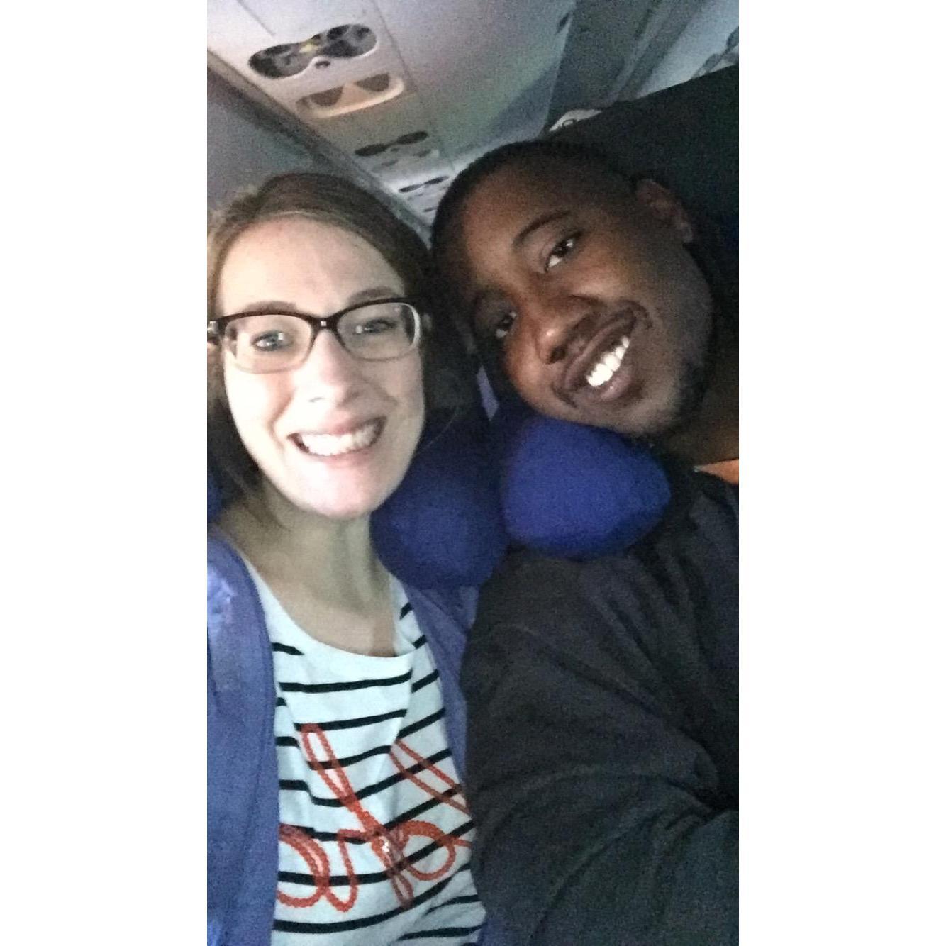 First flight together.