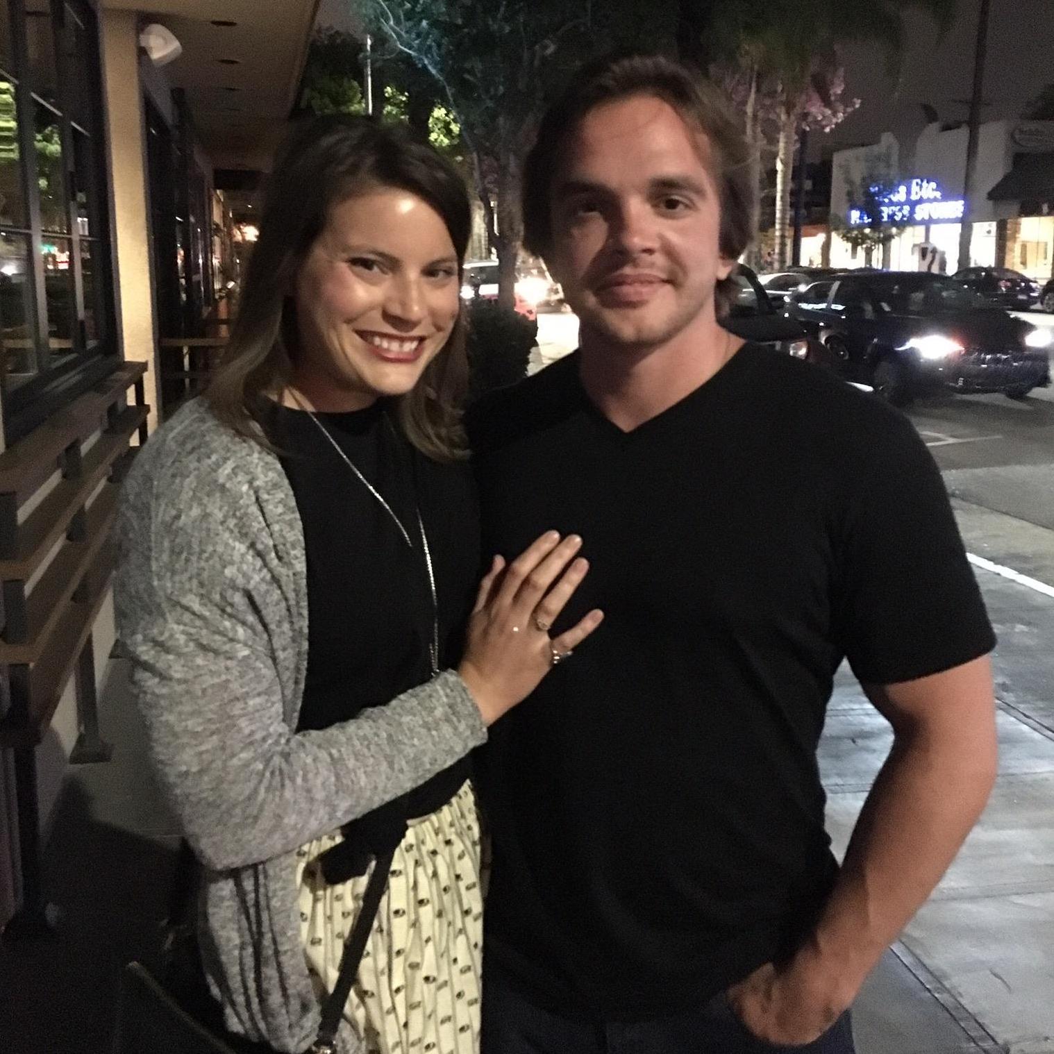 Outside a favorite restaurant in LA