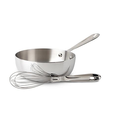 All-Clad Stainless Steel 2-Quart Saucier with Whisk