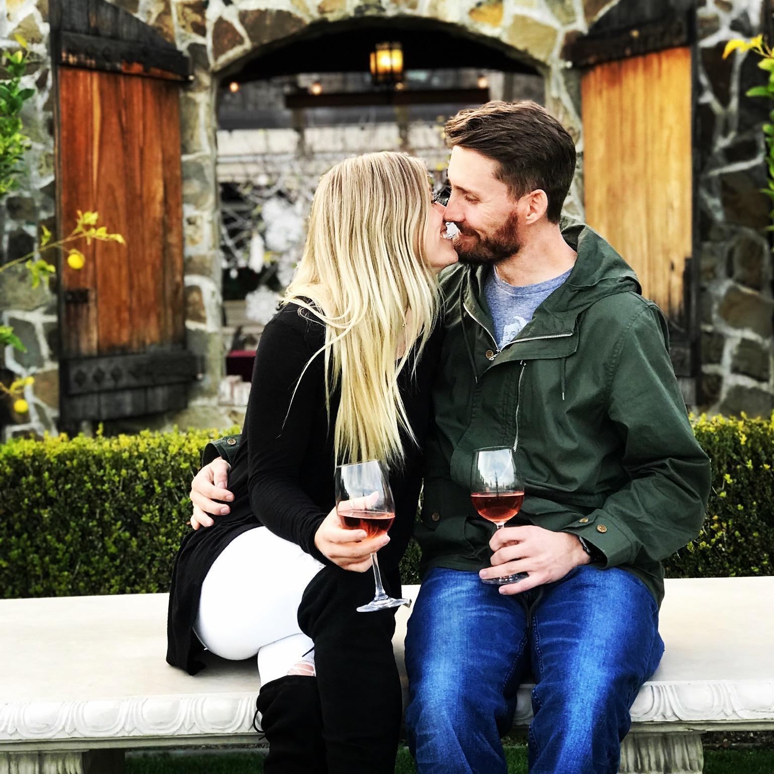 Seans first wine tasting experience, the only way to really do it, Sonoma style