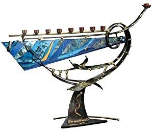 Gary Rosenthal Art Menorah - Swirled