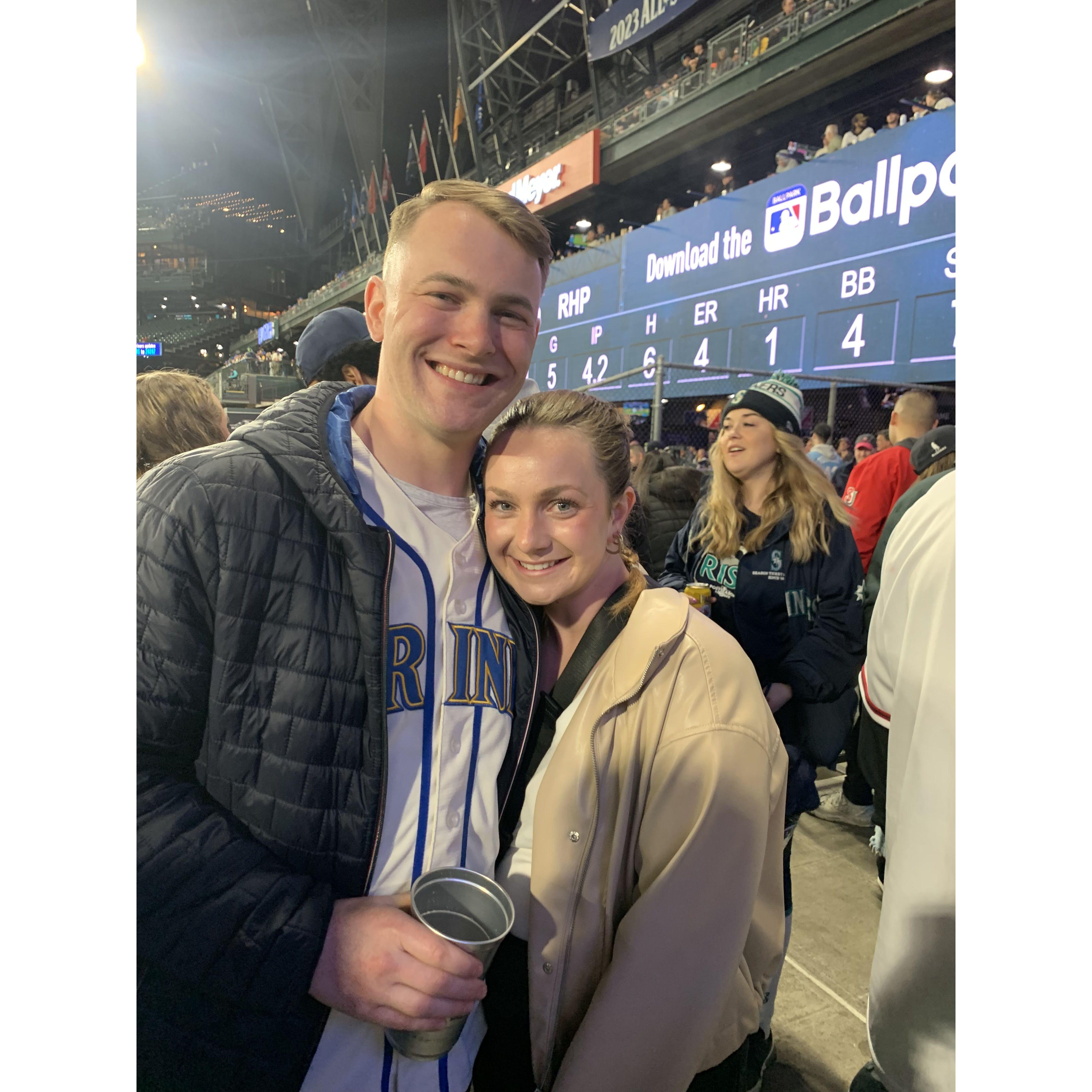 Celebrating Catherine's birthday at the Mariners (April 2023)