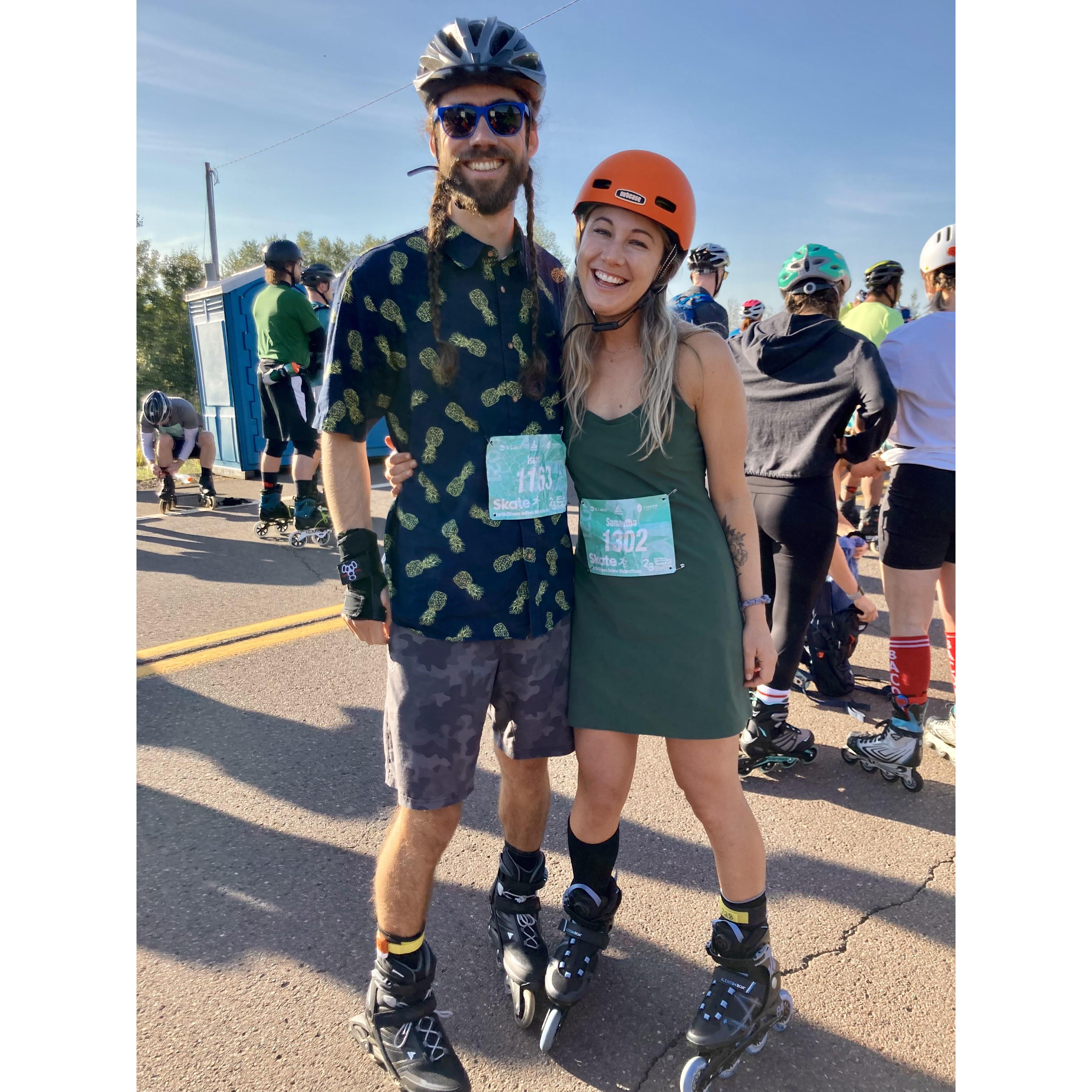 The time we did a rollerblade marathon in Minnesota