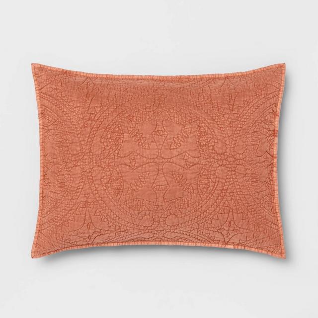 King Medallion Stitch Sham Bronze - Opalhouse™